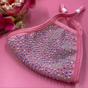 ✨#29 Watermelon Pink✨Crystal Bling Face Mask